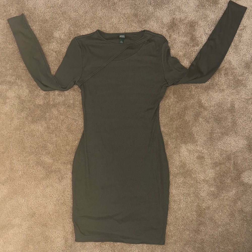 Wild Fable Long Sleeve Dark Green Dress